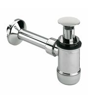 Сифон для умывальника Viega 472528, бутылочный, латунь, хром, 63x32