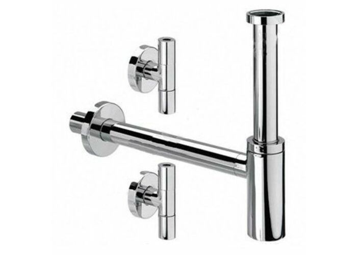 Сифон для умывальника Viega Eleganta Set 492489, бутылочный, выдвижной, латунь, хром, 5/4x32.