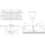 Ванна квариловая Villeroy&Boch La Belle 180x80, с панелью, слив-перелив, белая, UBQ180LAB2PDV-01
