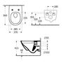 Подвесной унитаз Villeroy& Boch Subway 3.0 56x37, с сиденьем, 4670TS01