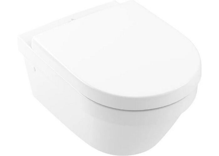 Унитаз подвесной Villeroy & Boch Architectura 37x53 с сиденьем Soft Close, безободковый, 4694HR01