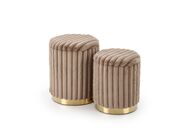 Комплект HALMAR FIDO (2 пуфа) капучино/золото..