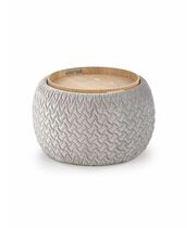 Пуф HALMAR BONO светло-серый/натуральный