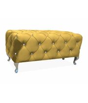 Пуф SIGNAL HESTIA Velvet Bluvel 68 карри/серебряный 100/46/50