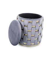 Пуф SIGNAL TIARA Velvet серый