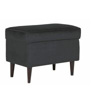 Пуф SIGNAL RON Velvet Bluvel 19 черный/венге