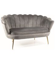 Диван SIGNAL CAMELLIA 2 Velvet Bluvel 14 серый/золотой