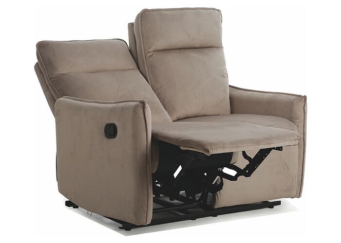 Диван SIGNAL TRAVIS 2 Velvet Bluvel 40 раскладной, бежевый