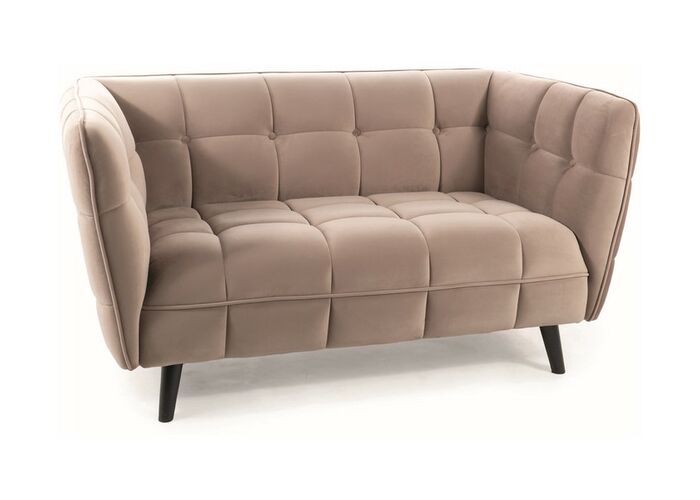 Диван SIGNAL CASTELLO 2 Velvet Bluvel 40 темно-бежевый/венге