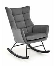 Кресло-качалка HALMAR BAZALTO серый