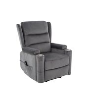 Кресло SIGNAL MINOS Velvet Bluvel 14 раскладное, серый