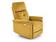Кресло HALMAR SEMIR раскладное, горчичный..