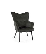 Кресло SIGNAL CARMEN Velvet Bluvel 19 черный/черный мат
