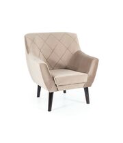 Кресло SIGNAL KIER 1 Velvet Bluvel 40 темно-бежевый/венге