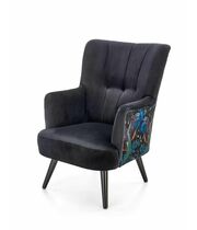 Кресло HALMAR PAGONI Bluvel 19 черный/черный