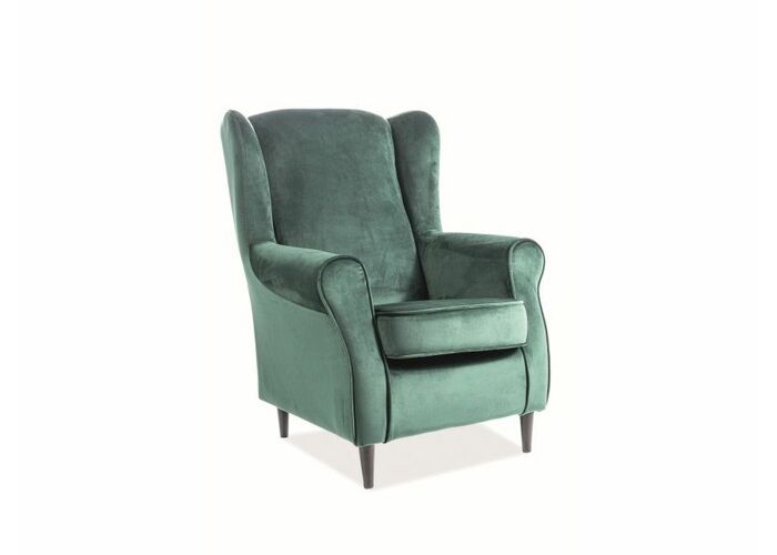 Кресло SIGNAL BARON Velvet Bluvel 78 зеленый/венге