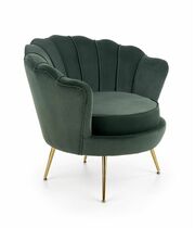 Кресло HALMAR AMORINITO темно-зеленый/золотой