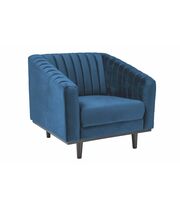 Кресло SIGNAL ASPREY 1 Velvet Bluvel 86 темно-синий/венге