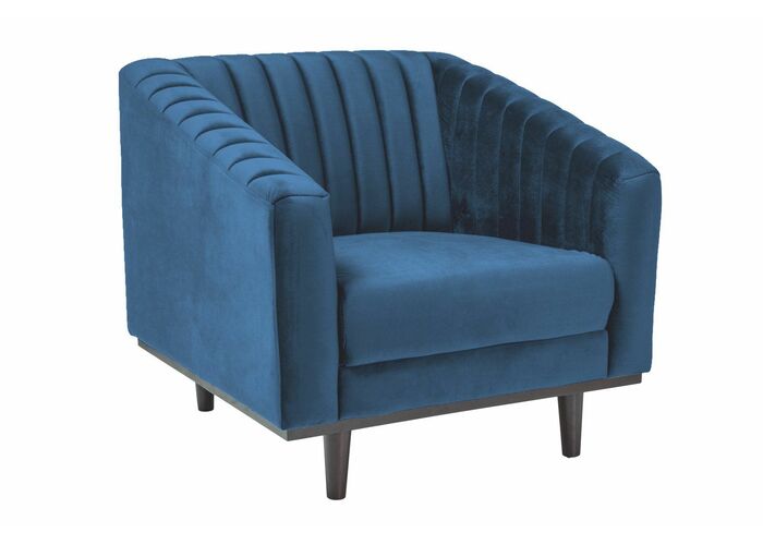 Кресло SIGNAL ASPREY 1 Velvet Bluvel 86 темно-синий/венге