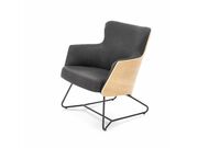 Кресло HALMAR CHILLOUT темно-серый/дуб натура..