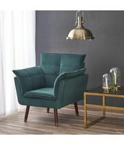 Кресло HALMAR REZZO темно-зеленый/темный орех