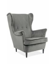 Кресло SIGNAL LORD Velvet Bluvel 14 серый/венге