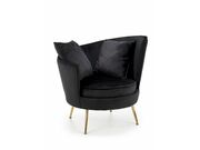 Кресло HALMAR ALMOND черный/золотой..