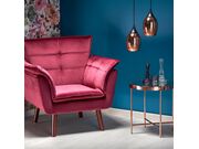 Кресло HALMAR REZZO бордовый/темный орех..