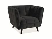 Кресло SIGNAL CASTELLO 1 Velvet Bluvel 19 чер..