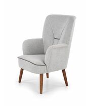 Кресло HALMAR BISHOP светло-серый/орех