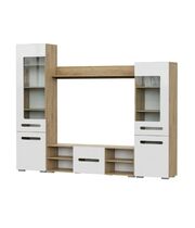 Стенка NN Мебель МГС 6 Дуб золотой/Белый глянец