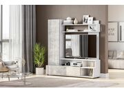 Стенка NN Мебель МГС 9 Белый/Цемент светлый..