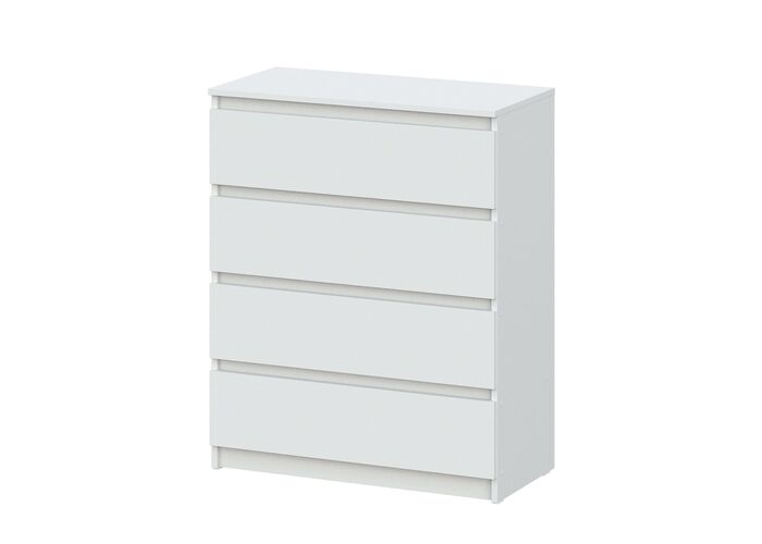 Комод NN Мебель (МС Денвер К) Белый, 4 ящ. SAFE