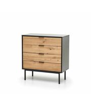 Комод HALMAR MURANO KM-2 дуб артизан/черный