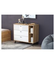 Комод SV-МЕБЕЛЬ (МС Милан К) Дуб Золотой/Белый Матовый, 3 ящ.