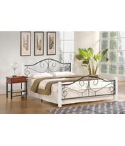 Кровать HALMAR VIOLETTA белый/черный, 160/200