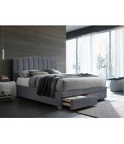 Кровать SIGNAL EMOTION Velvet tap. 142 серый/дуб, 160/200