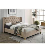 Кровать SIGNAL ASPEN Velvet Bluvel 28 бежевый/дуб 160/200