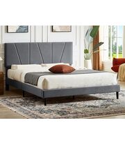 Кровать SIGNAL SAVANA Velvet tap. 192 серый, 160/200