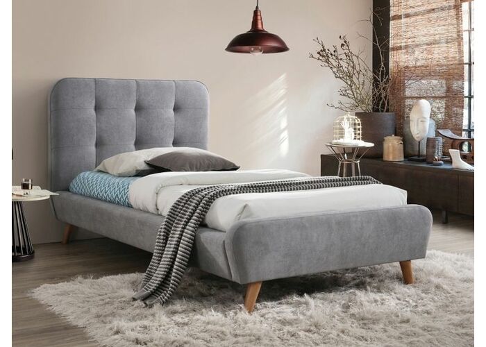 Кровать SIGNAL TIFFANY tap. 57 серый/дуб 90/200