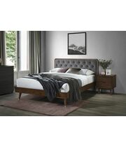 Кровать HALMAR CASSIDY серый/орех, 160/200