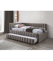 Кровать SIGNAL ALFIE Velvet Bluvel 40 темно-бежевый, 120/200