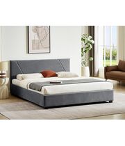 Кровать SIGNAL COLUMBIA Velvet tap. 192 серый, 140/200