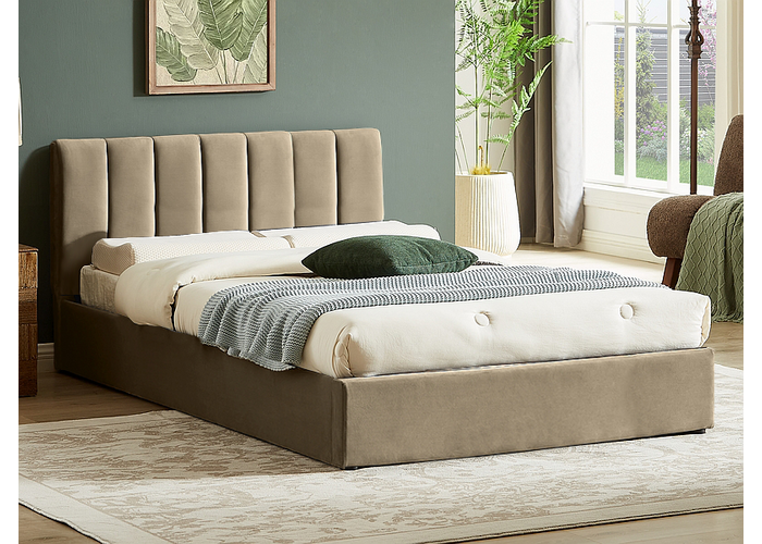 Кровать SIGNAL MONTREAL Velvet Bluvel 28 бежевый, 140/200