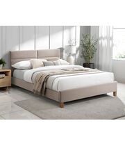 Кровать SIGNAL SIERRA Velvet Bluvel 28 бежевый/дуб, 120/200