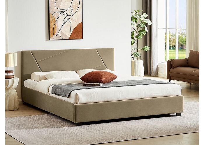 Кровать SIGNAL COLUMBIA Velvet Bluvel 28 бежевый, 160/200