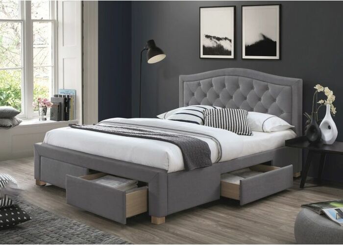 Кровать SIGNAL ELECTRA Velvet tap. 142 серый, 160/200