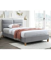 Кровать SIGNAL SIERRA Velvet Bluvel 03 светло-серый/дуб 120/200