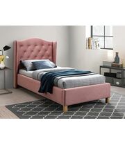 Кровать SIGNAL ASPEN Velvet Bluvel 52 античный розовый/дуб 90/200