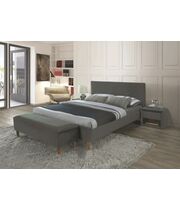 Кровать SIGNAL AZURRO Velvet Bluvel 14 серый/дуб 160/200